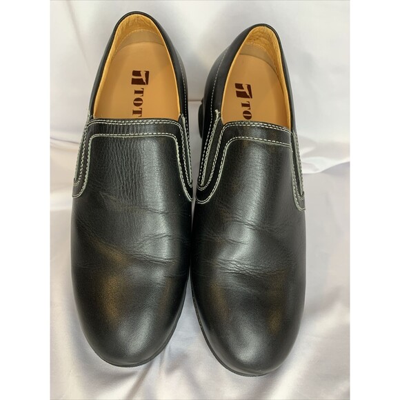 TOTO Men's Invisible Height Increasing Elevator Shoes Black Slip On Loafer 8 - Picture 3 of 9